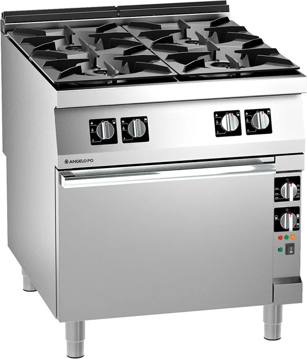 4 Burner موقد طهي with Electric Two Fan Convection فرن